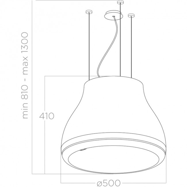 Вытяжки Elica Вытяжка островная Elica SHINING PELTROX/F/50-PRF0120497A — для бизнеса и офиса