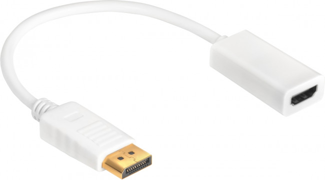 Greenconnect Переходник 0.10m Active DisplayPort/HDMI v1.2/v1.4 20M/19F белый GCR-ADP2MHDW Greenconnect DisplayPort (m) - HDMI (f) 0.1м — для бизнеса и офиса