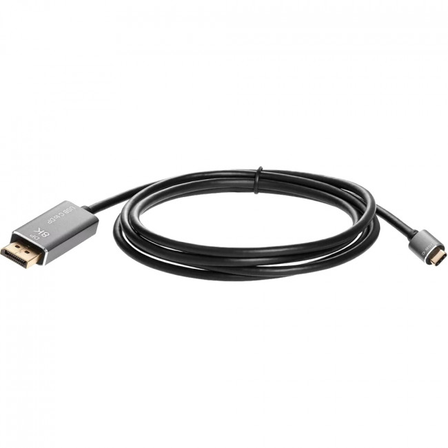 Кабель-адаптер USB Type-Cm --> DP1.4v (m) 8K@60Hz, 1.8m , Alum Shell,VCOM <CU480MC-1.8M> Кабель-переходник VCOM USB 3.1 Type C M/DisplayPort M (CU480MC-1.8M)