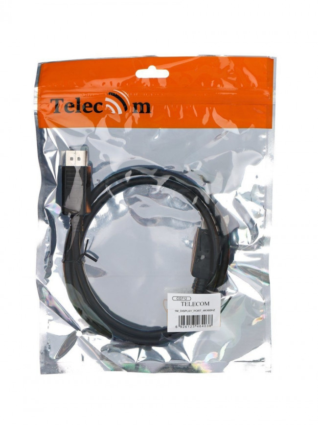 Кабель соединительный DP-DP 1.2V 4K@60Hz 1м Telecom <CG712-1M> Telecom DisplayPort (m) - DisplayPort (m) 1м Кабель соединительный DP-DP 1.2V 4K@60Hz 1м Telecom <CG712-1M> Telecom DisplayPort (m) - DisplayPort (m) 1м