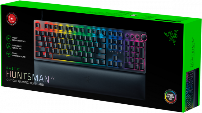 Игровая клавиатура Razer Huntsman V2 (Red Switch) - Russian Layout Gaming Keyboard Razer Huntsman V2 (Red Switch) — для бизнеса и офиса