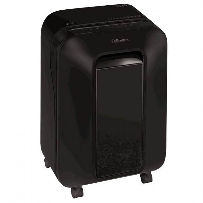 Шредер Fellowes® Powershred® LX200, черный, DIN P-4, 4х12 мм, 12 лст., 22 лтр., Jam Proof™, SafeSense, шт Fellowes FS-55022 — для бизнеса и офиса Шредер Fellowes® Powershred® LX200, черный, DIN P-4, 4х12 мм, 12 лст., 22 лтр., Jam Proof™, SafeSense, шт Fellowes FS-55022 — для бизнеса и офиса