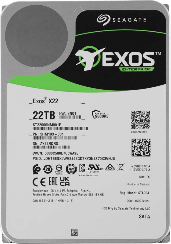 Жесткий диск Seagate ST22000NM001E — для бизнеса и офиса