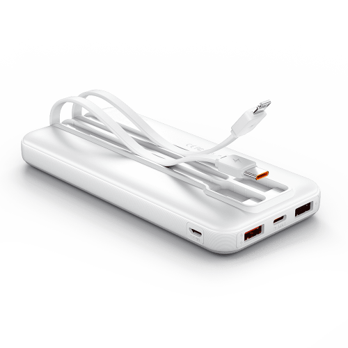 Power Bank Vention 10000mAh(Micro-USB/C/A/A) со встроенными кабелями 22.5W Белый с LED Дисплеем, шт. Vention FHOW0 — для бизнеса и офиса Power Bank Vention 10000mAh(Micro-USB/C/A/A) со встроенными кабелями 22.5W Белый с LED Дисплеем, шт. Vention FHOW0 — для бизнеса и офиса