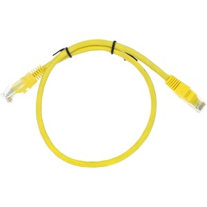 Патчкорд литой "Telecom" UTP кат.5е 0,5м желтый VCOM NA102-Y-0.5M