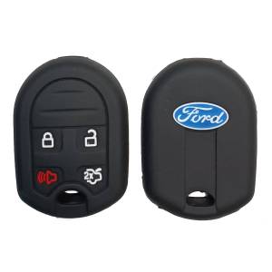 Чехол силиконовый невыкидного ключа FORD 3+1 кнопки (с лого)