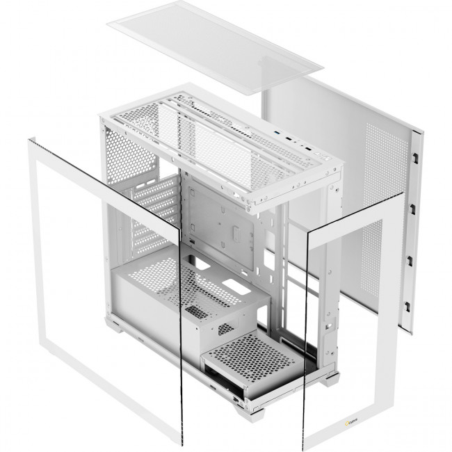 Корпус ПК без блока питания Ocypus Gamma-C72-WHD000XX-GL — для бизнеса и офиса