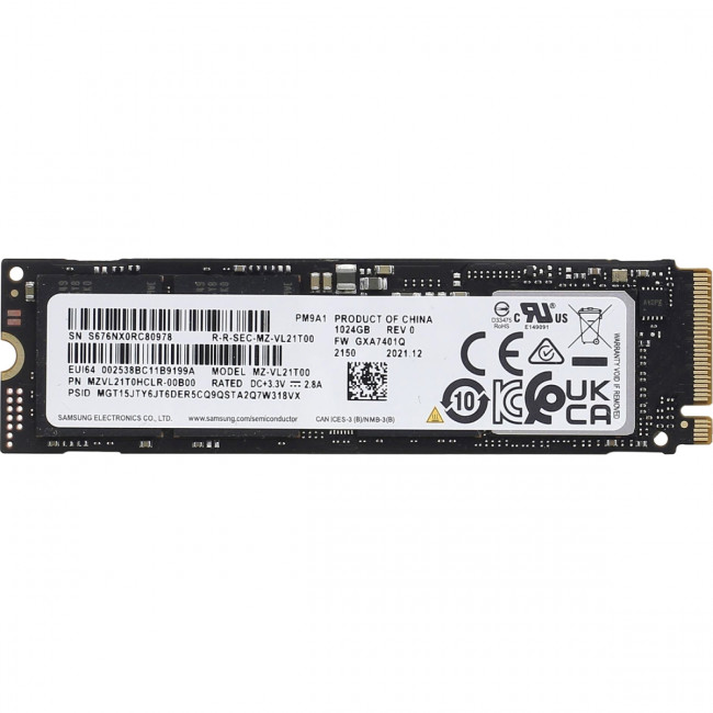 Твердотельный накопитель Samsung PM9A1 1TB (MZVL21T0HCLR-00B00)