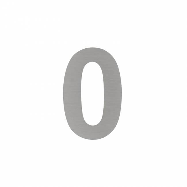 Цифра на дверь Luxe 50 мм сатинированный хром 0 — для бизнеса и офиса