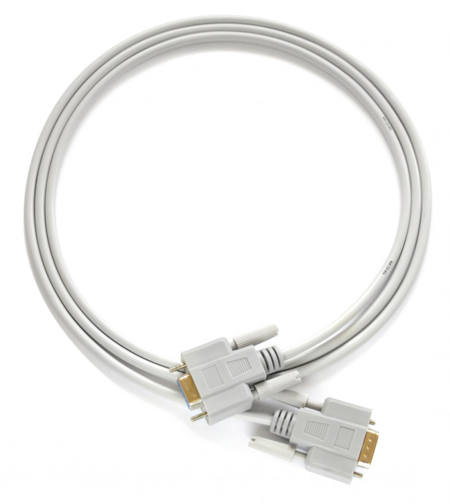 GCR Кабель 1.8m 0-модемный COM, DB9/DB9  9F/9F, серый, 30 AWG Greenconnect COM(RS232) 9F - COM(RS232) 9F — для бизнеса и офиса