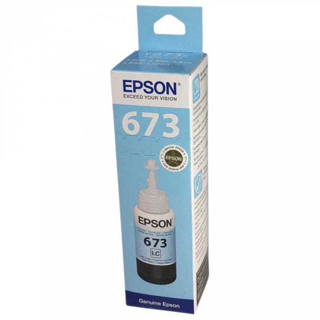 Чернила Epson 673 EcoTank Ink light cyan — для бизнеса и офиса Чернила Epson 673 EcoTank Ink light cyan — для бизнеса и офиса