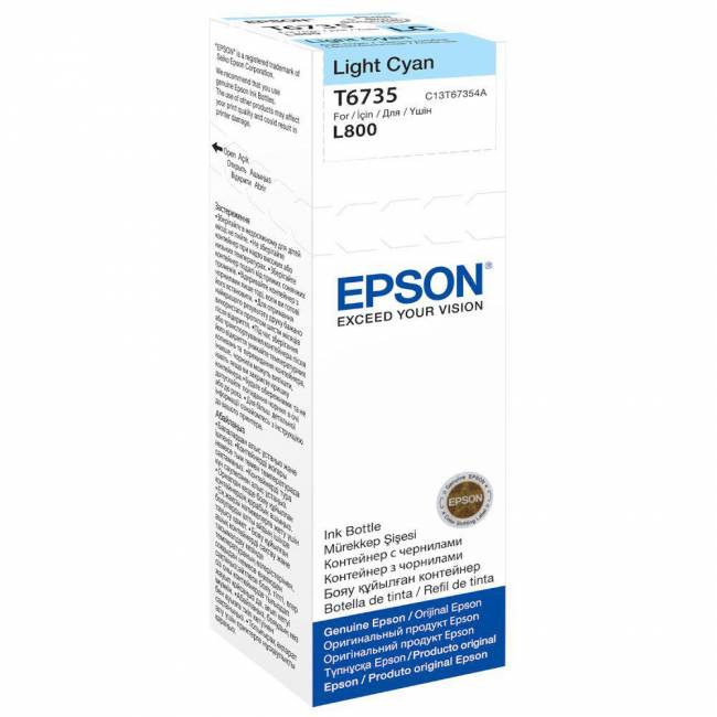 Чернила Epson 673 EcoTank Ink light cyan — для бизнеса и офиса Чернила Epson 673 EcoTank Ink light cyan — для бизнеса и офиса