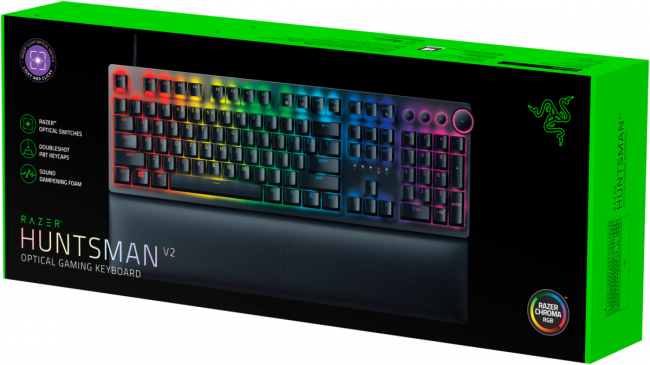 Игровая клавиатура Razer Huntsman V2 (Purple Switch) - Russian Layout Gaming Keyboard Razer Huntsman V2 (Purple Switch)