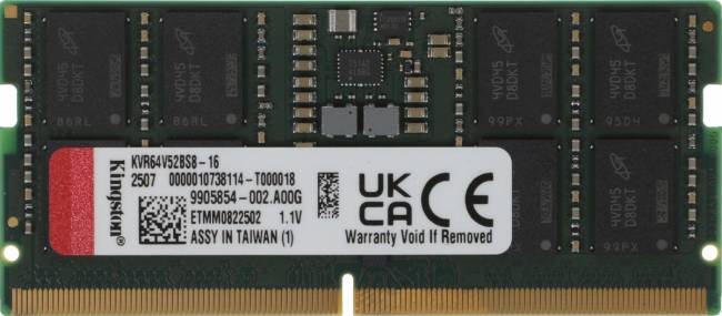 Память DDR5 16GB 6400MHz Kingston KVR64V52BS8-16 — для бизнеса и офиса