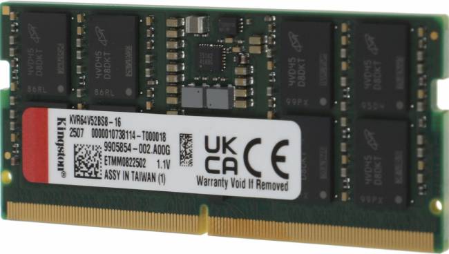 Память DDR5 16GB 6400MHz Kingston KVR64V52BS8-16 — для бизнеса и офиса