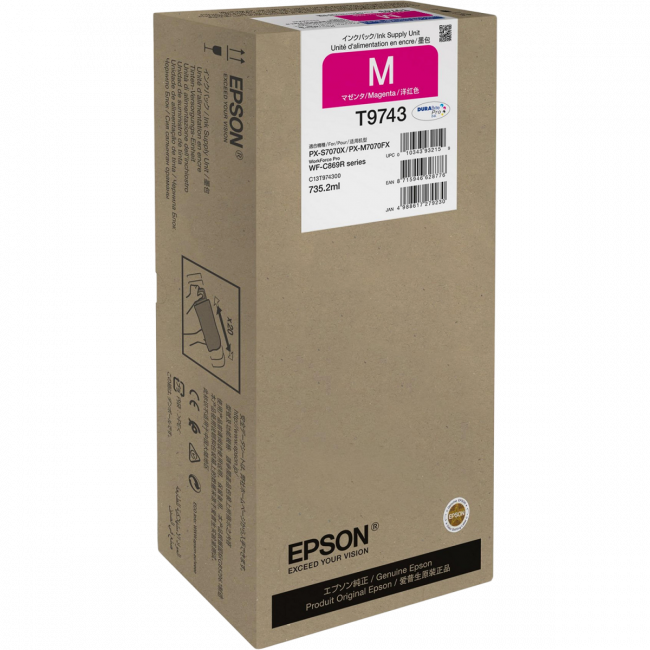 Картридж Epson T9743 (C13T97430N) — для бизнеса и офиса Картридж Epson T9743 (C13T97430N) — для бизнеса и офиса