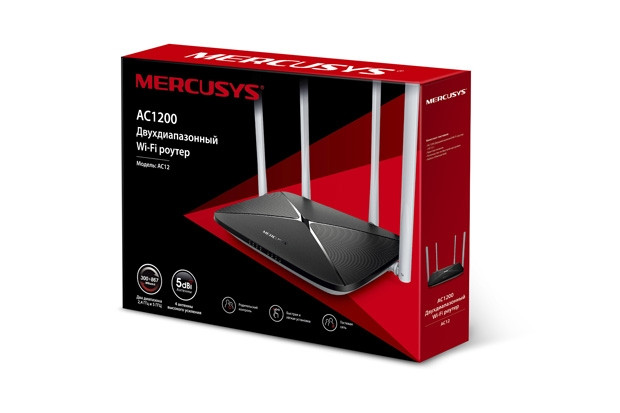 Маршрутизатор Mercusys AC12 V2 — для бизнеса и офиса Маршрутизатор Mercusys AC12 V2 — для бизнеса и офиса