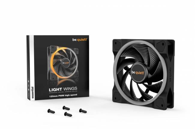 Кулер для корпуса be quiet! LIGHT WINGS 120mm PWM high-speed — для бизнеса и офиса Кулер для корпуса be quiet! LIGHT WINGS 120mm PWM high-speed — для бизнеса и офиса