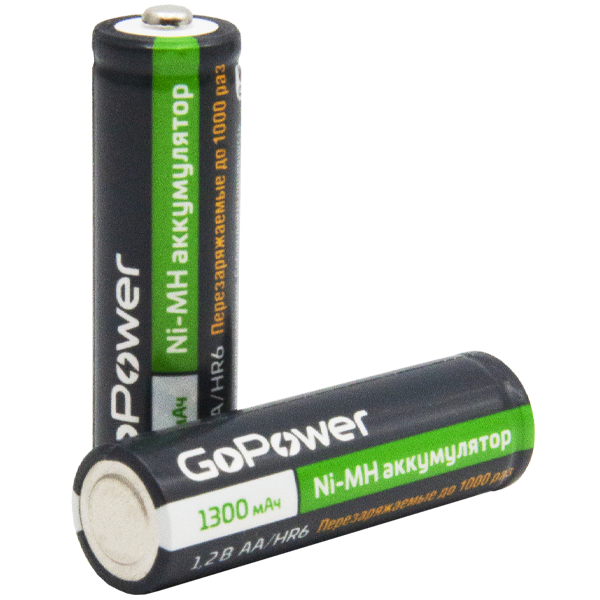 Аккумулятор бытовой GoPower HR6 AA BL2 NI-MH 1300mAh (2/20/240) блистер (2 шт.) Аккумулятор бытовой GoPower HR6 AA (00-00018318) Аккумулятор бытовой GoPower HR6 AA BL2 NI-MH 1300mAh (2/20/240) блистер (2 шт.) Аккумулятор бытовой GoPower HR6 AA (00-00018318)