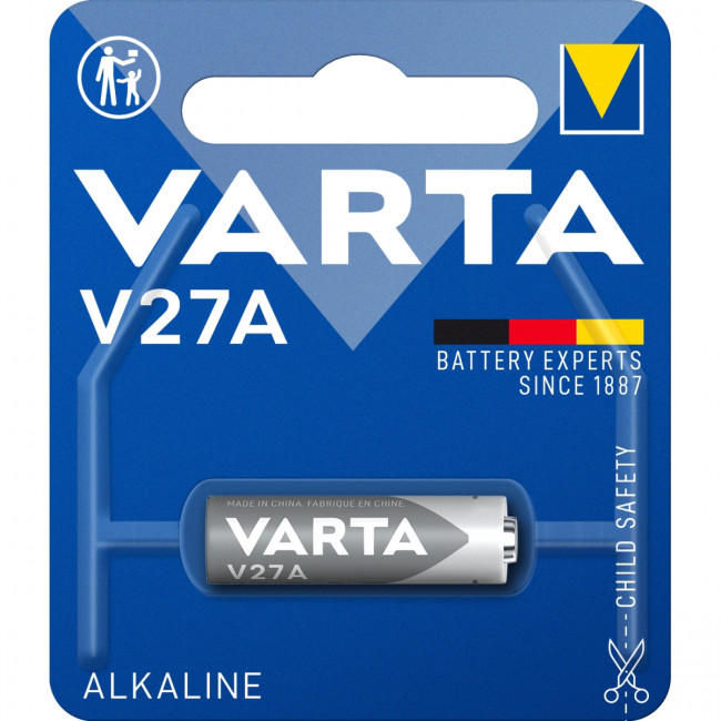 Батарейка Varta ELECTRONICS LR27/A27/MN27 BL1 Alkaline 12V (4227) (1/10/100) (1 шт.) Varta ALKALINE SPECIAL LR27 (04227101401)