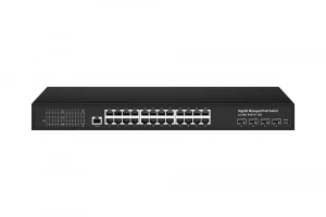 Управляемый L3 PoE коммутатор NST NS-SW-24G4G10-PL