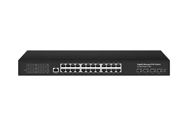 Управляемый L3 PoE коммутатор NST NS-SW-24G4G10-PL