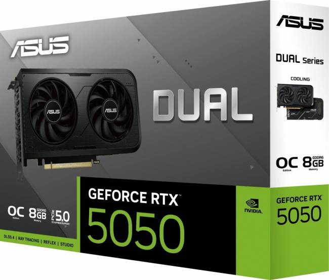 Видеокарта ASUS DUAL-RTX5050-O8G — для бизнеса и офиса