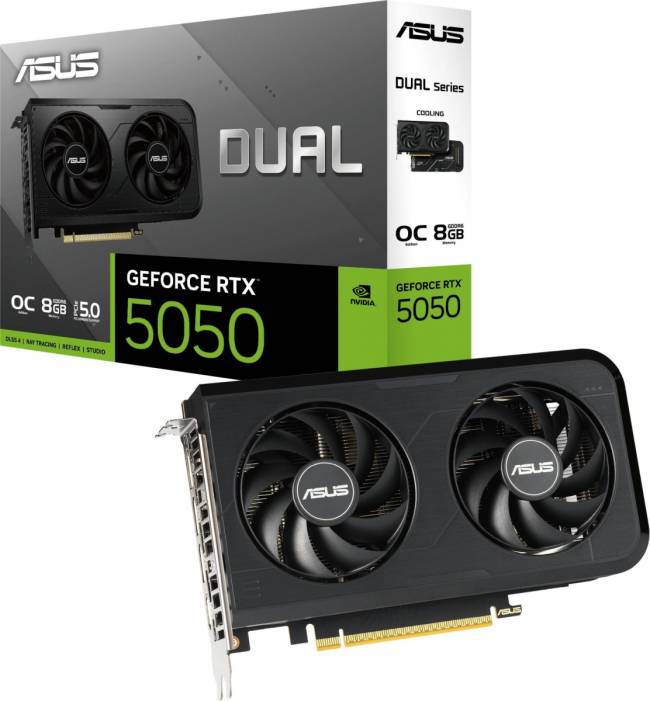 Видеокарта ASUS DUAL-RTX5050-O8G — для бизнеса и офиса
