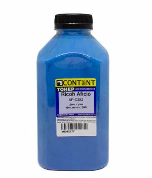 Тонер Content для Ricoh Aficio SP C252, C, 200 г, банка