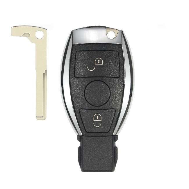 Корпус смарт ключа MERCEDES-BENZ 2 кнопки + вставка HU64 — для бизнеса и офиса Корпус смарт ключа MERCEDES-BENZ 2 кнопки + вставка HU64 — для бизнеса и офиса