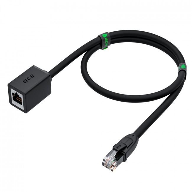 GCR Удлинитель патч-корда прямой 1.0m, UTP медь, кат.6, 24 AWG, ethernet high speed 10 Гбит/с, RJ45, GCR-52645 Greenconnect RJ45(m) - RJ45(f) Cat. 6 U/UTP LSZH 1м — для бизнеса и офиса