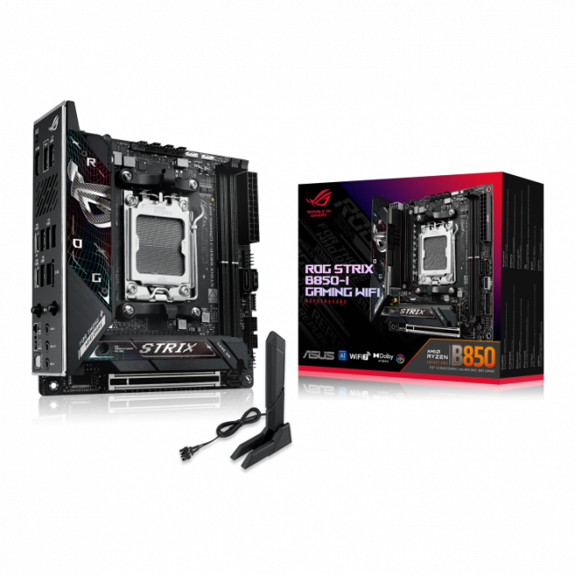 Материнская плата ASUS ROG STRIX B850-I GAMING WIFI (90MB1K30-M0EAY0) — для бизнеса и офиса Материнская плата ASUS ROG STRIX B850-I GAMING WIFI (90MB1K30-M0EAY0) — для бизнеса и офиса