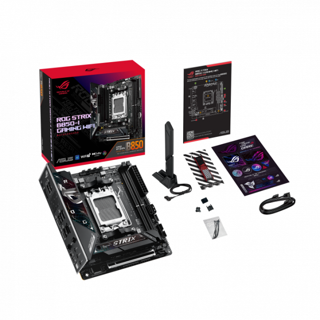 Материнская плата ASUS ROG STRIX B850-I GAMING WIFI (90MB1K30-M0EAY0) — для бизнеса и офиса Материнская плата ASUS ROG STRIX B850-I GAMING WIFI (90MB1K30-M0EAY0) — для бизнеса и офиса