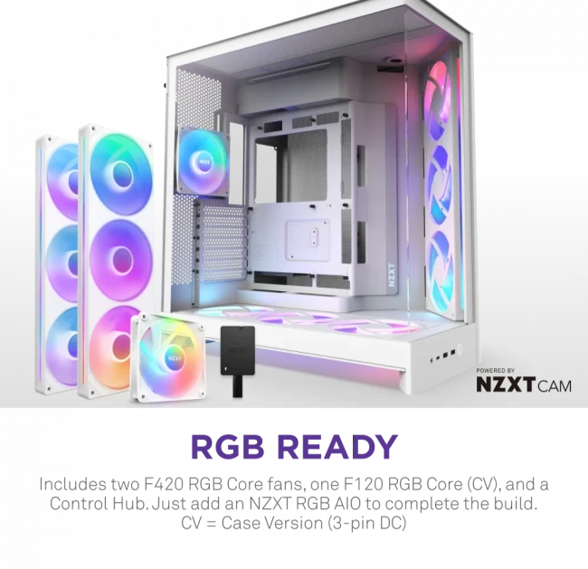 Корпус без блока питания NZXT H9 Flow RGB+ CM-H92FW-P1 — для бизнеса и офиса