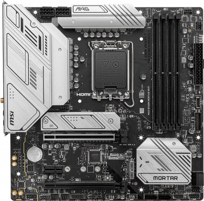 Материнская плата MSI MAG B760M MORTAR WIFI DDR4 — для бизнеса и офиса