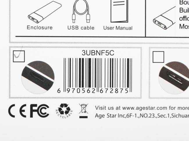 Внешний корпус SSD AgeStar 3UBNF5C — для бизнеса и офиса