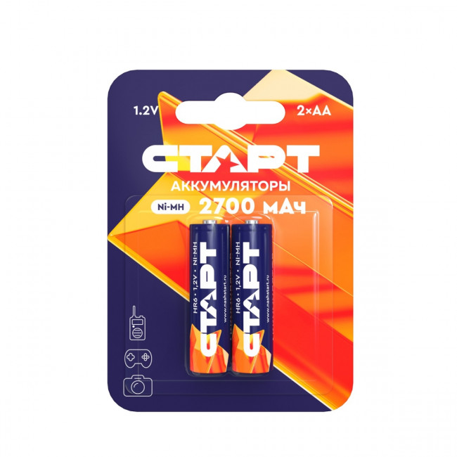 Элемент питания Аккумулятор СТАРТ Ni-MH HR6 AA 2700mAh BL2