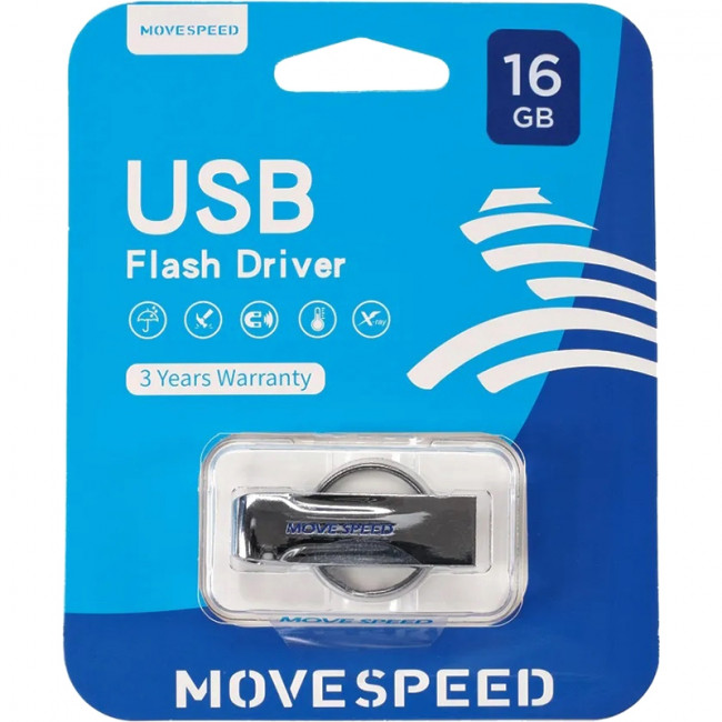 USB2.0 16GB Move Speed YSUSD серебро металл Move Speed 16GB YSUSD (YSUSD-16G2S) — для бизнеса и офиса