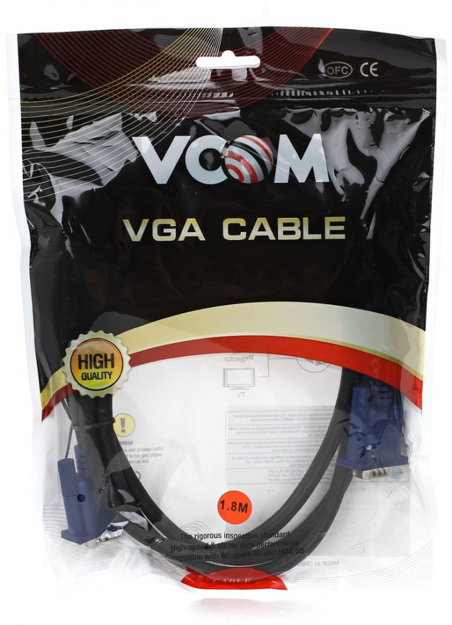 Кабель монитор-SVGA card (15M-15M) 1,8м 2 фильтра VCOM <VVG6448-1.8M> VCOM VGA (m) - VGA (m) 1.8м Кабель монитор-SVGA card (15M-15M) 1,8м 2 фильтра VCOM <VVG6448-1.8M> VCOM VGA (m) - VGA (m) 1.8м