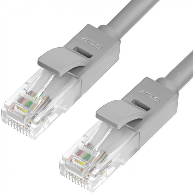 Greenconnect Патч-корд прямой 0.5m UTP кат.6, серый, 24 AWG, литой, GCR-LNC603-0.5m, ethernet high speed, RJ45, T568B Greenconnect RJ45(m) - RJ45(m) Cat. 6 U/UTP PVC 0.5м