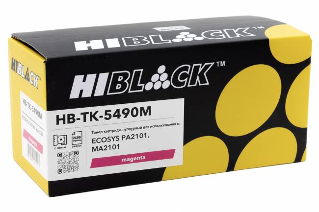 Тонер-картридж Hi-Black (HB-TK-5490M) для Kyocera ECOSYS PA2101/MA2101, M, 2,4K — для бизнеса и офиса