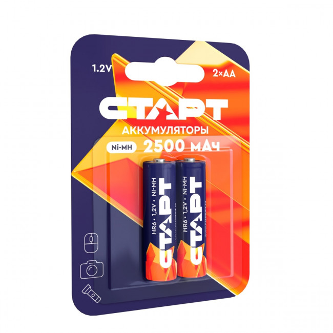 Элемент питания Аккумулятор СТАРТ Ni-MH HR6 AA 2500mAh BL2 Элемент питания Аккумулятор СТАРТ Ni-MH HR6 AA 2500mAh BL2