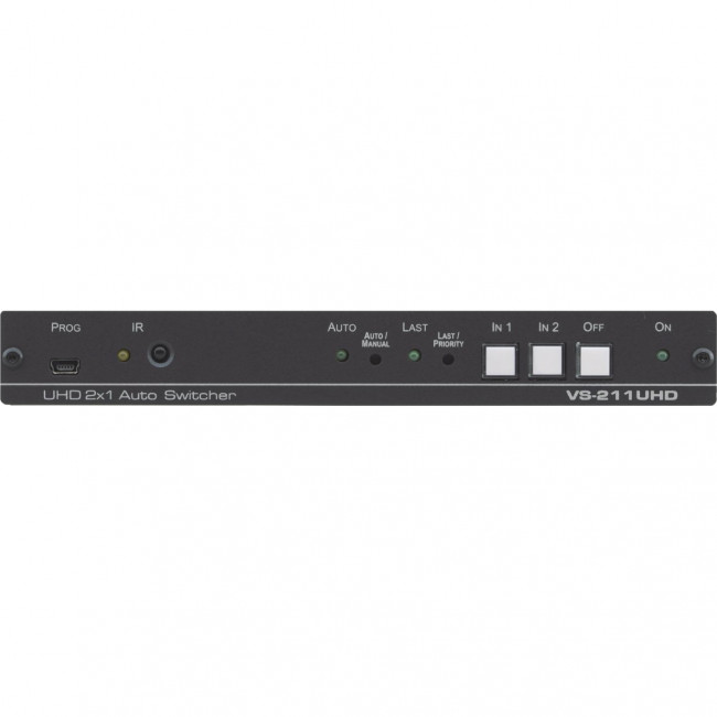 Коммутатор 2х1 HDMI с автоматическим переключением; коммутация по наличию сигнала, поддержка 4K60 4:2:0 [20-90054190] Kramer VS-211UHD — для бизнеса и офиса