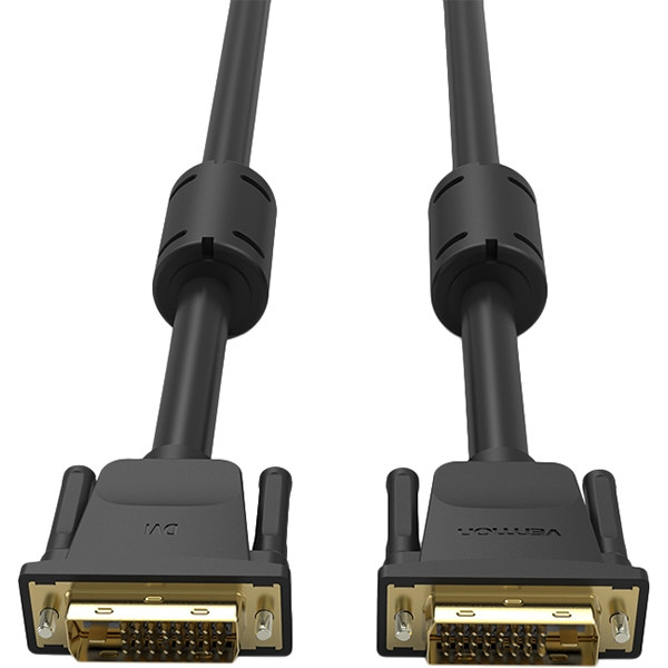 Кабель Vention DVI-D Dual link 25M/25M с ферритовым фильтром - 2м. Кабель Vention DVI-D(m)/DVI-D(m) - 2 м (EAABH) — для бизнеса и офиса