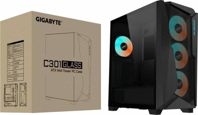 Корпус Gigabyte 28300-GC301B-1CKR — для бизнеса и офиса