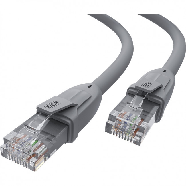 GCR Патч-корд прямой 0.75m UTP кат.6, серый, 24 AWG, ethernet high speed, RJ45, T568B, GCR-52543 Greenconnect GCR-52543 — для бизнеса и офиса
