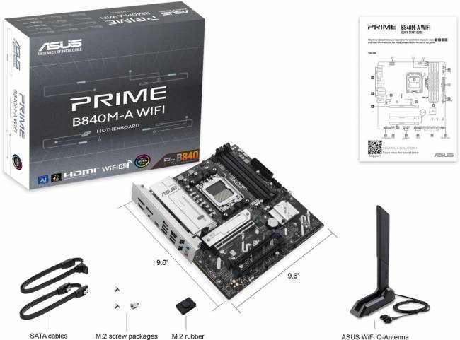 Материнская плата ASUS PRIME B840M-A WIFI — для бизнеса и офиса