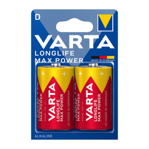 Батарейка Varta LONGLIFE MAX POWER (MAX TECH) LR20 D BL2 Alkaline 1.5V (4720) (2/20/100) (2 шт.) VARTA 04720101402