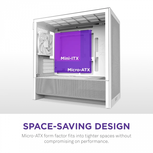 Корпус без блока питания NZXT H3 Flow CC-H31FW-01 — для бизнеса и офиса