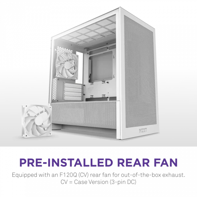 Корпус без блока питания NZXT H3 Flow CC-H31FW-01 — для бизнеса и офиса